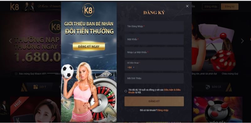 Các thông tin cần hoàn tất khi đăng ký K8 Các thông tin cần hoàn tất khi đăng ký K8